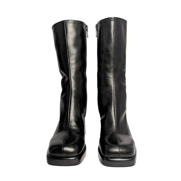 Rag & Bone Black Leather Platform Boots – Size 36.5 - Picture 3 of 8